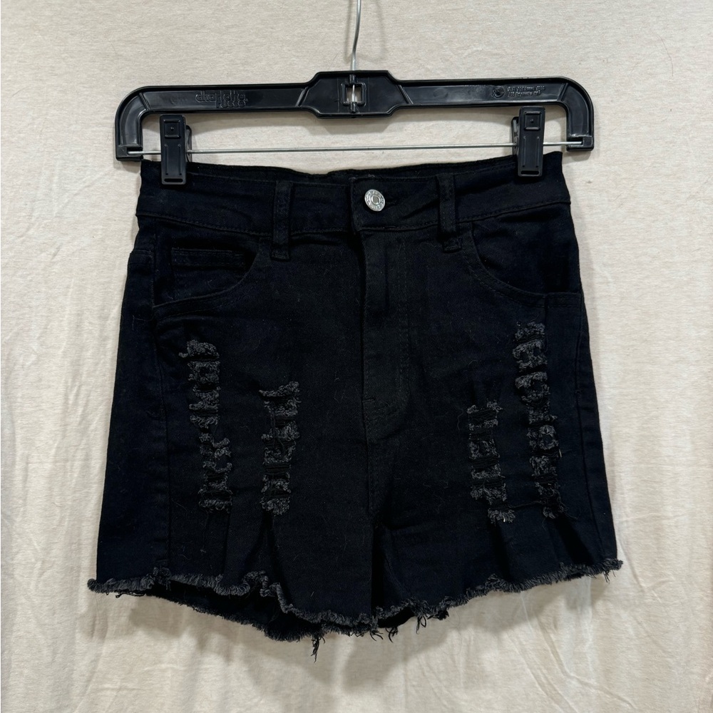 High waisted jeans shorts